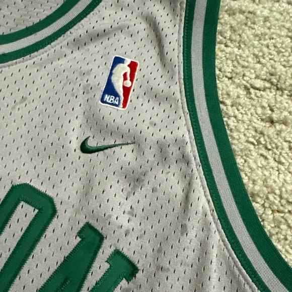 Men’s 2xl Nike Grey & Green Celtics Pierce #34 Basketball Jersey! Retro Color